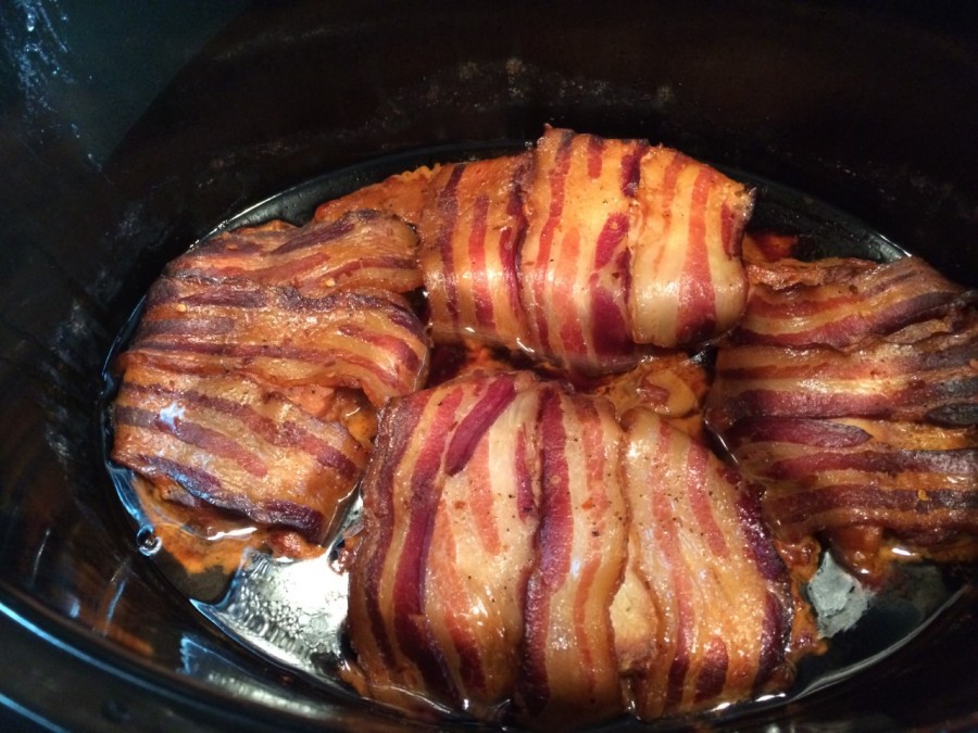 Slow Cooker Bacon Pork Chops